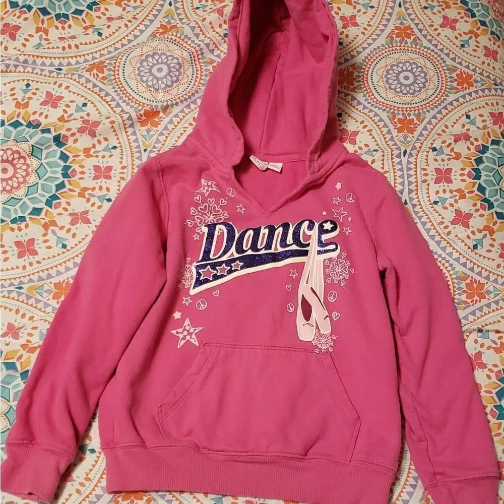 The Childrens Place Pink "Dance" Hoodie Sz S (5-6)